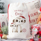 Personalised Santa Sack, Gift Sack for Kids or Adults, Meerkat