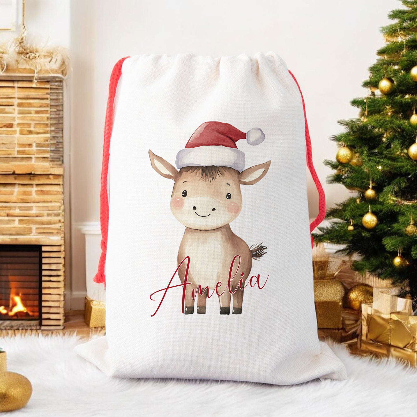 Personalised Santa Sack, Gift Sack for Kids or Adults, Pony