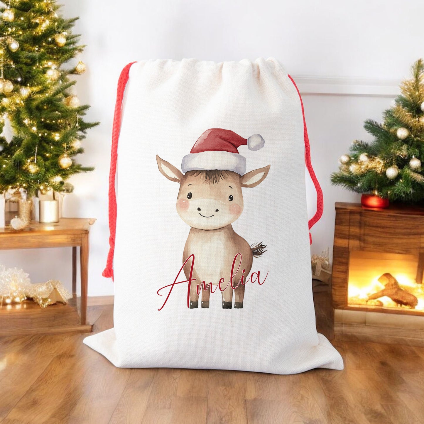 Personalised Santa Sack, Gift Sack for Kids or Adults, Pony