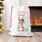 Personalised Santa Sack, Gift Sack for Kids or Adults, Rabbit