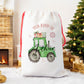 Personalised Tractor Christmas Sack – Custom Santa Gift Bag