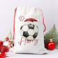 Personalised Christmas Santa Gift Sack – Football Design  – Custom Name Christmas Sack