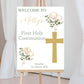 First Holy Communion Welcome Sign, Personalised Party Decor