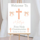 First Holy Communion Welcome Sign, Personalised Party Decor
