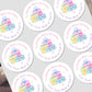 Santa present labels with kids’ names, personalised Christmas stickers