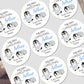 Christmas Stickers for Children's Gift Wrapping, Personalised With Name Penguin