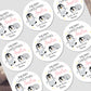 Christmas Stickers for Children's Gift Wrapping, Personalised With Name Penguin