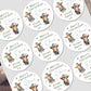 Personalised Christmas stickers with kids’ names for gift wrapping