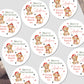 Christmas Stickers for Children's Gift Wrapping, Personalised With Name - Lion Cub