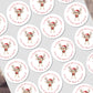 Christmas Stickers for Children's Gift Wrapping, Personalised With Name - Reindeer