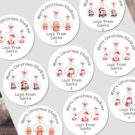 Personalised Children's Christmas Stickers for Gift Wrapping
