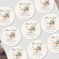 Personalised Wedding Day Stickers, Champagne & Flutes