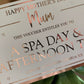 Personalised Mother's Day Card Foil Voucher, Spa Day, Afternoon Tea