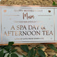 Personalised Mother's Day Card Foil Voucher, Spa Day, Afternoon Tea