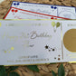 Personalised Birthday Card Foil Voucher Ticket, Surprise Reveal, Spa Day, Experience, Afternoon Tea