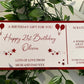 Personalised Birthday Card Foil Voucher Ticket, Surprise Reveal, Spa Day, Experience, Afternoon Tea