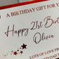 Personalised Birthday Card Foil Voucher Ticket, Surprise Reveal, Spa Day, Experience, Afternoon Tea