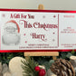 Personalised Foil Christmas Card, Surprise Reveal Scratch Off Ticket, Custom Holiday Greeting with Scratch-to-Reveal Message