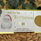 Personalised Foil Christmas Card, Surprise Reveal Scratch Off Ticket, Custom Holiday Greeting with Scratch-to-Reveal Message