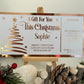 Personalised Foil Christmas Card, Surprise Reveal Scratch Off Ticket, Custom Holiday Greeting with Scratch-to-Reveal Message