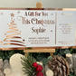 Personalised Foil Christmas Card, Surprise Reveal Scratch Off Ticket, Custom Holiday Greeting with Scratch-to-Reveal Message