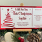 Personalised Foil Christmas Card, Surprise Reveal Scratch Off Ticket, Custom Holiday Greeting with Scratch-to-Reveal Message