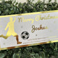 Personalised Foil Christmas Card, Football Surprise Reveal Scratch Off Ticket, Custom Holiday Greeting with Scratch-to-Reveal Message