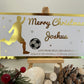 Personalised Foil Christmas Card, Football Surprise Reveal Scratch Off Ticket, Custom Holiday Greeting with Scratch-to-Reveal Message