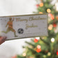 Personalised Foil Christmas Card, Football Surprise Reveal Scratch Off Ticket, Custom Holiday Greeting with Scratch-to-Reveal Message