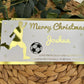 Personalised Foil Christmas Card, Football Surprise Reveal Scratch Off Ticket, Custom Holiday Greeting with Scratch-to-Reveal Message