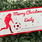 Personalised Foil Christmas Card, Football Surprise Reveal Scratch Off Ticket, Custom Holiday Greeting with Scratch-to-Reveal Message