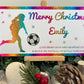 Personalised Foil Christmas Card, Football Surprise Reveal Scratch Off Ticket, Custom Holiday Greeting with Scratch-to-Reveal Message