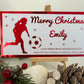 Personalised Foil Christmas Card, Football Surprise Reveal Scratch Off Ticket, Custom Holiday Greeting with Scratch-to-Reveal Message