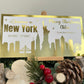 Personalised Christmas Foil Ticket Travel Voucher New York