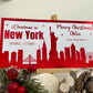 Personalised Christmas Foil Ticket Travel Voucher New York