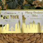 Personalised Christmas Foil Ticket Travel Voucher New York