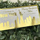 Personalised Christmas Foil Ticket Travel Voucher New York