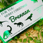Personalised Foil Christmas Card, Surprise Reveal Scratch Off Ticket, Dinosaurs