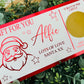 Personalised Foil Christmas Card, Surprise Reveal Scratch Off Ticket, Santa Claus