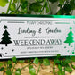 Personalised Foil Christmas Card, Surprise Foil Voucher Weekend Away, Overnight Stay