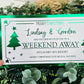 Personalised Foil Christmas Card, Surprise Foil Voucher Weekend Away, Overnight Stay