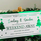 Personalised Foil Christmas Card, Surprise Foil Voucher Weekend Away, Overnight Stay