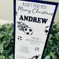 Personalised Foil Christmas Card, Surprise Reveal Scratch Off Ticket, Football