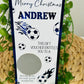 Personalised Foil Christmas Card, Surprise Reveal Scratch Off Ticket, Football