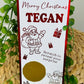 Personalised Foil Christmas Card, Surprise Reveal Scratch Off Ticket, Santa Claus