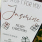 Personalised Foil Christmas Card, Surprise Reveal Scratch Off Ticket, Overnight Stay, Meal