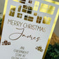 Personalised Foil Christmas Card, Surprise Reveal Scratch Off Ticket, Overnight Stay