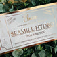 Personalised Foil Christmas Card, Surprise Foil Voucher Overnight Stay, Concert, Trip