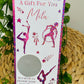 Personalised Foil Christmas Card, Surprise Reveal Scratch Off Ticket, Gymnastics
