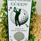 Personalised Foil Christmas Card, Surprise Reveal Scratch Off Ticket Golf, Golfing